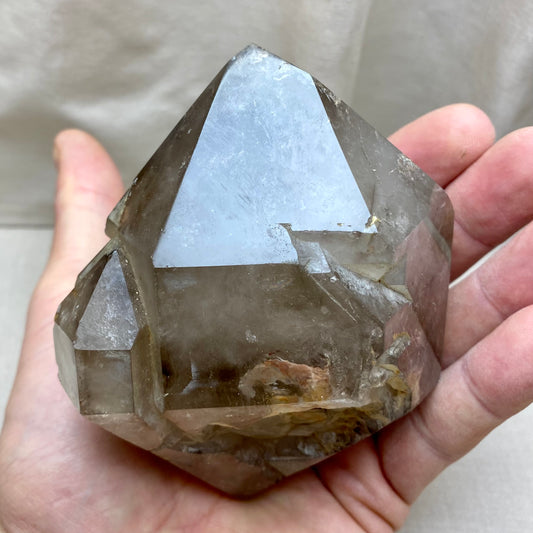 Billede af Stor dubbel Smoky quartz point 12 cm från Namibia