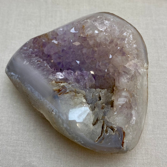 Billede af Ametyst agat geode, poleret 9 cm