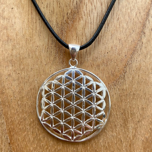 Billede af Flower of life sølv halskæde