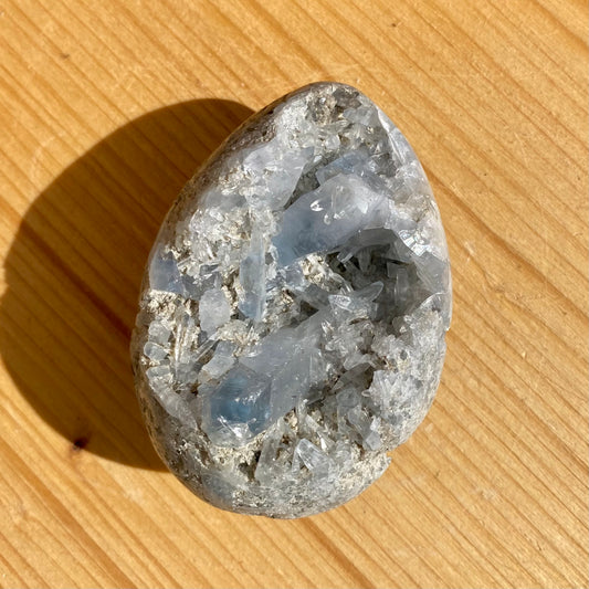 Billede af Celestite ägg 9 cm