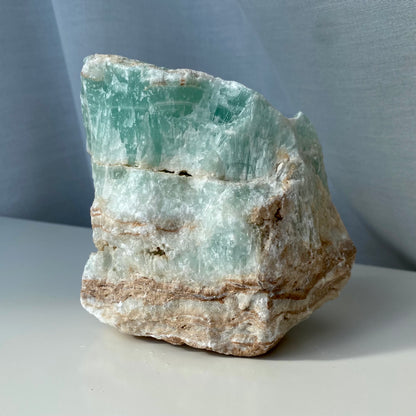 Caribbean Blue Calcite - rå, 1.355 gram