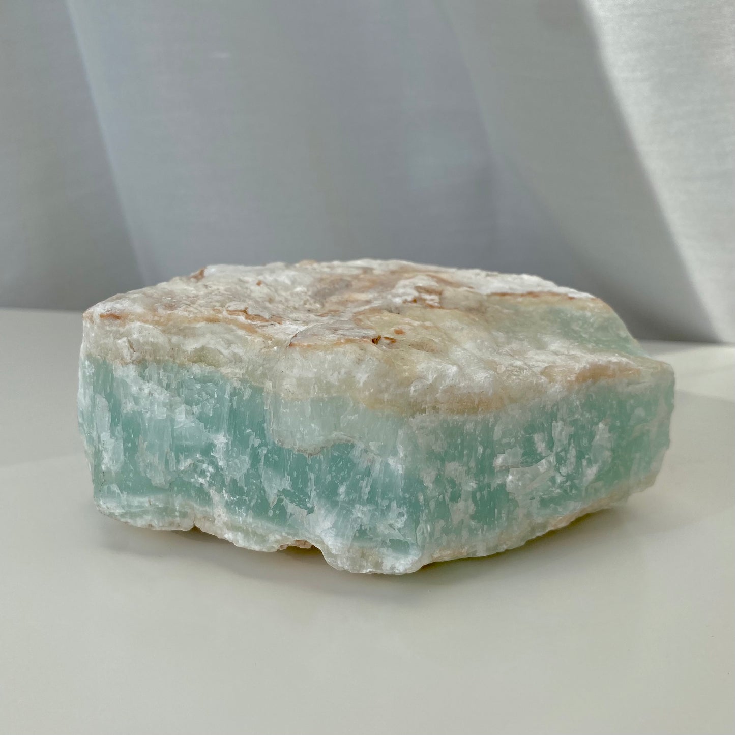 Caribbean Blue Calcite - rå, 1,264 gram  Caribbean Blue Calcite - rå, 1,264 gram 